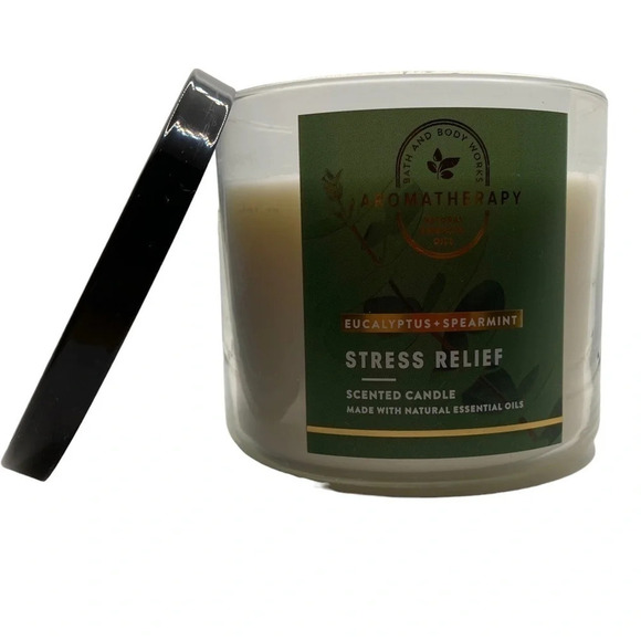 Bath & Body Works Spearmint Stress Relief Aromatherapy Candle 14.5 oz NWT - Picture 3 of 3